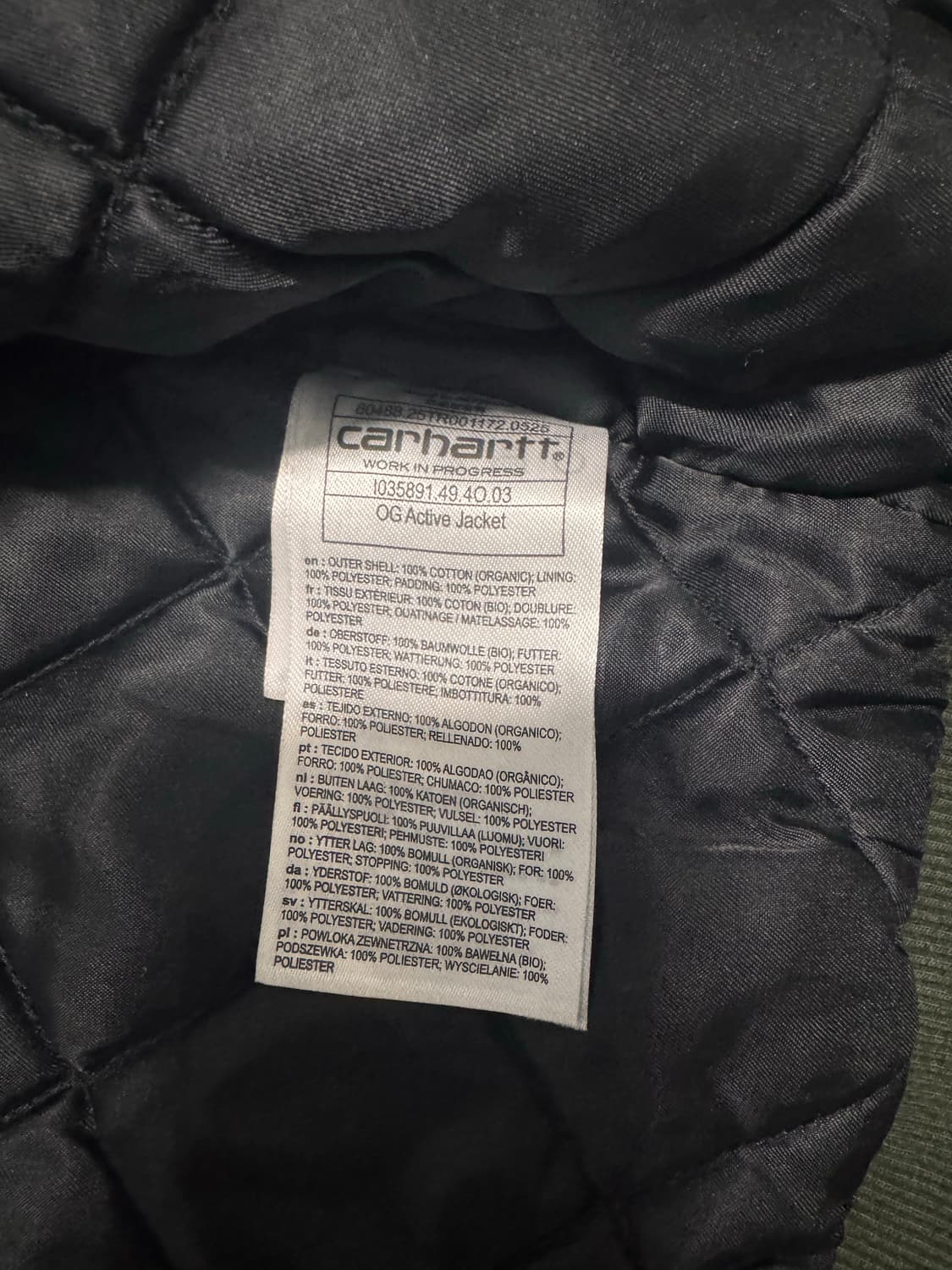 칼하트 wip og 액티브 자켓 s 상품이미지4