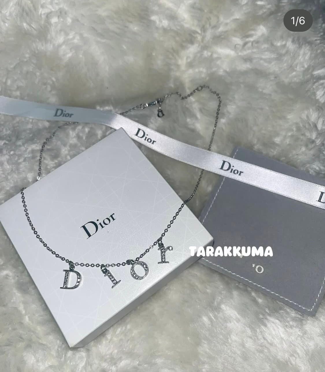 빈티지 디올 Dior 레터링 레볼루션 큐빅 보석 목걸이 상품이미지1