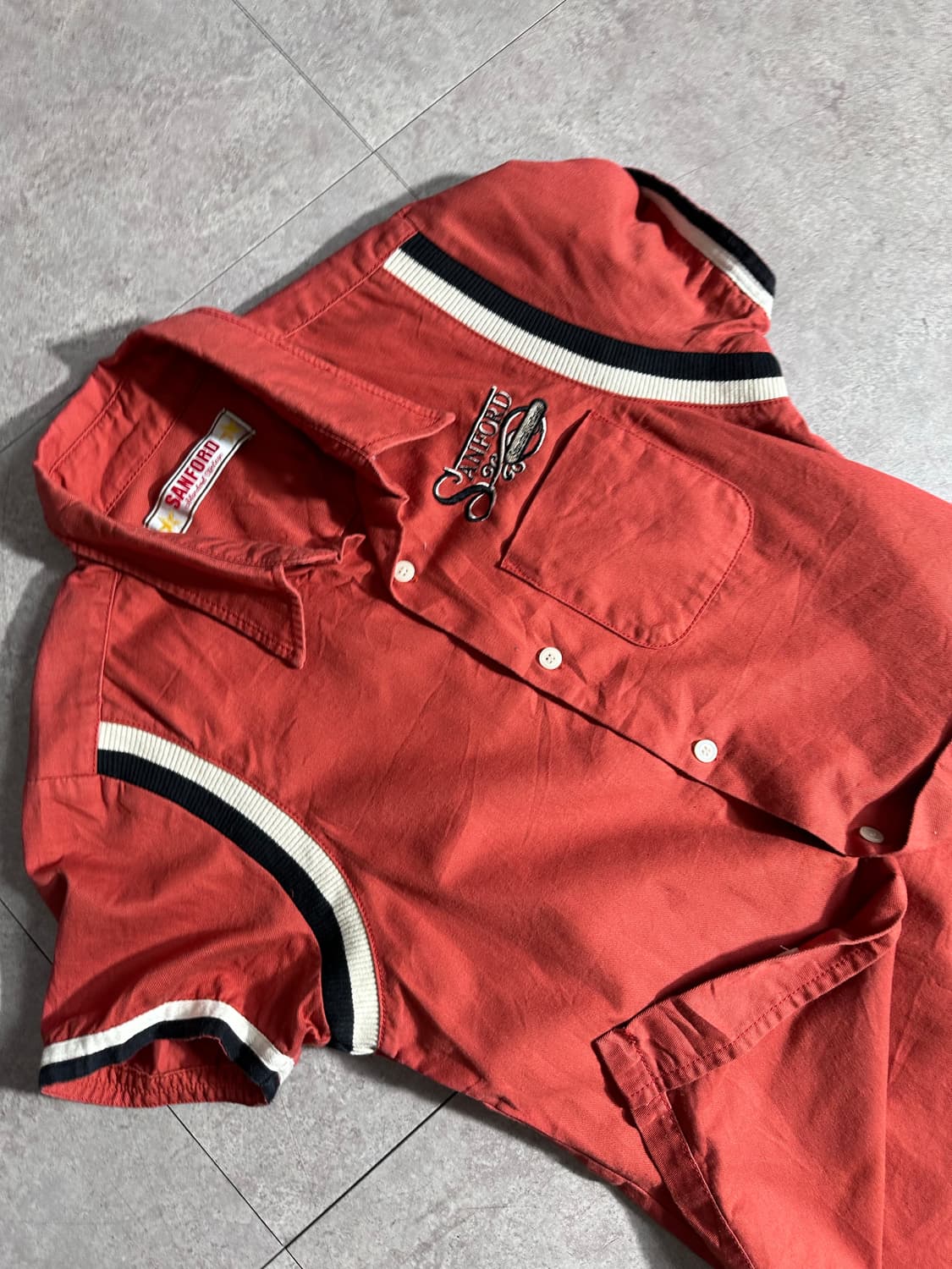 embroied lettering point shirt 상품이미지6