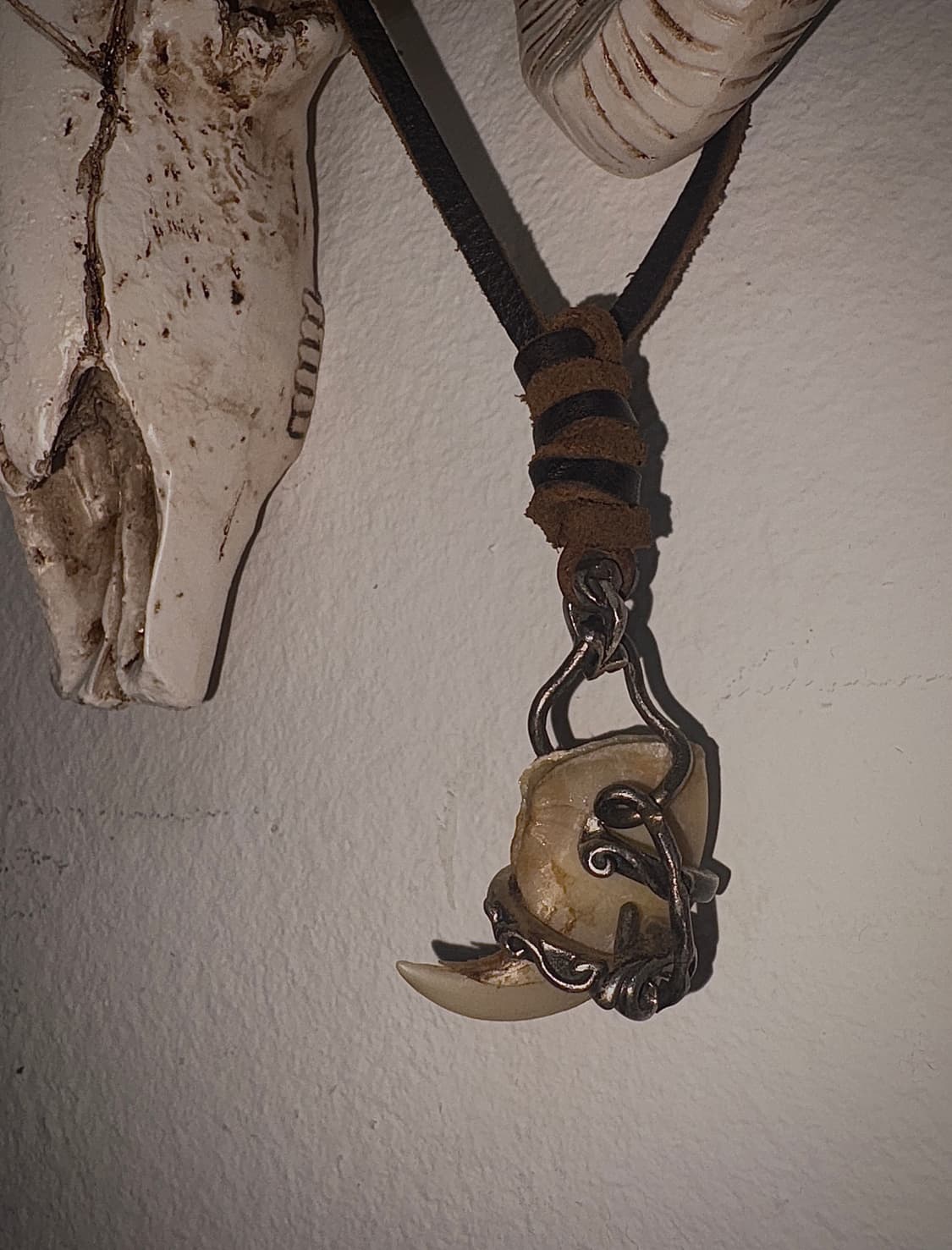 TTF✳️리얼 재규어 발톱 실버 핸드메이드 목걸이 상품이미지1