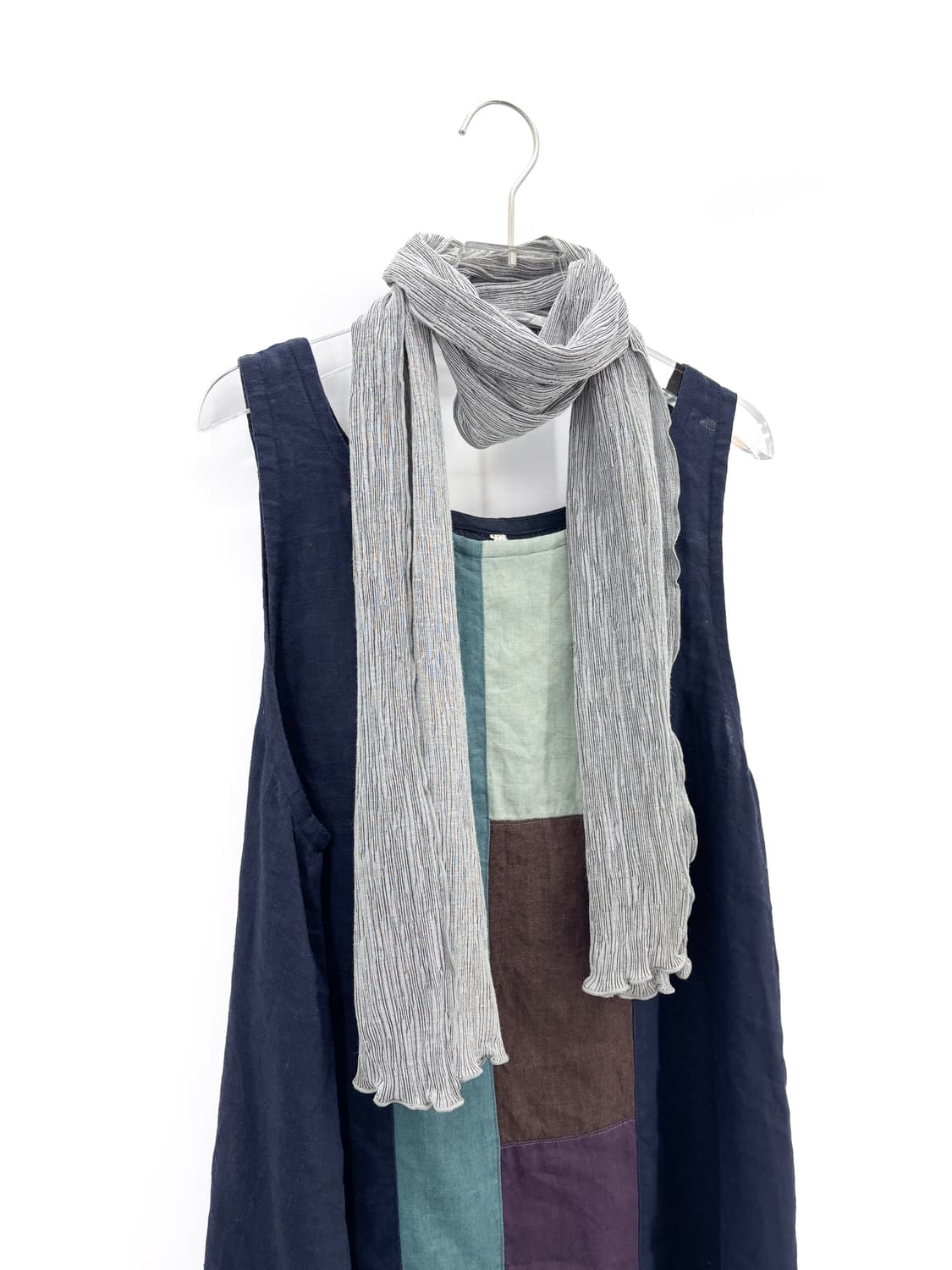 빈티지 린넨 블렌드 플리츠 머플러 상품이미지1