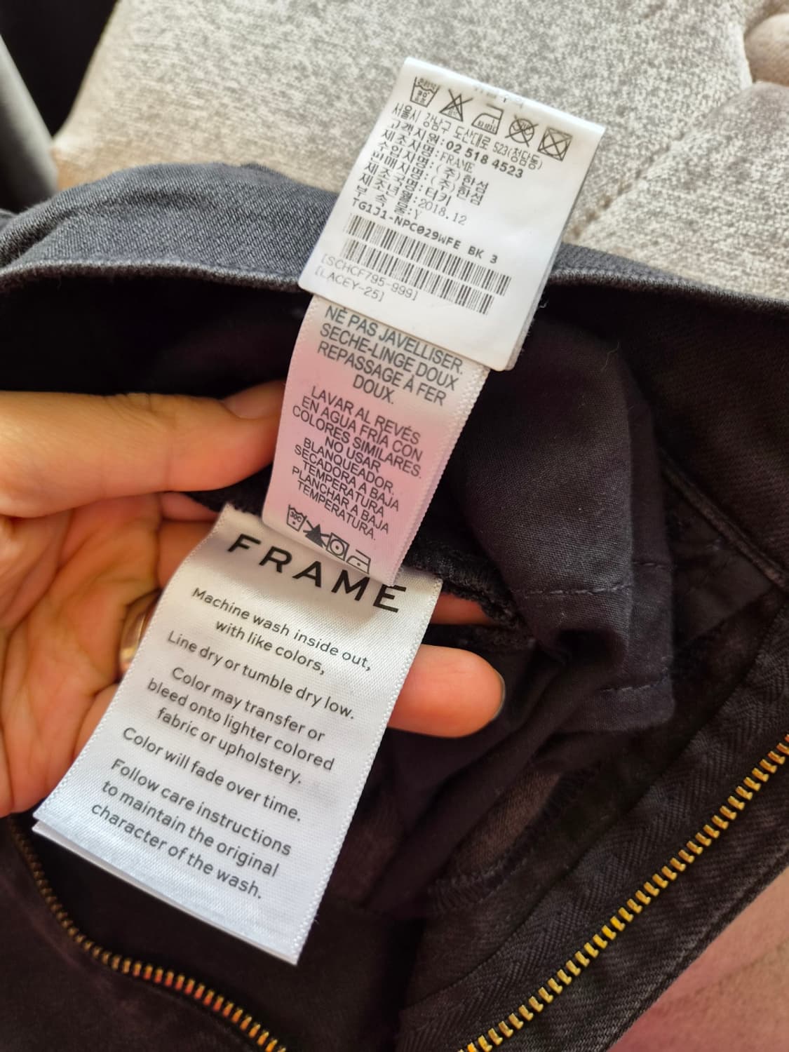 프래암 Frame denim 여성 밑단펀칭부츠컷팬츠 25사이즈 상품이미지8