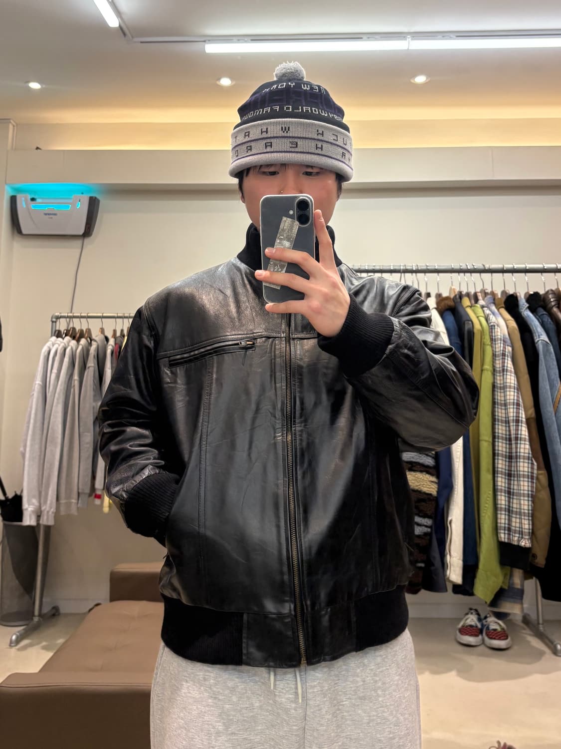 피에루치 Pierucci 램스킨 봄버 자켓 상품이미지8