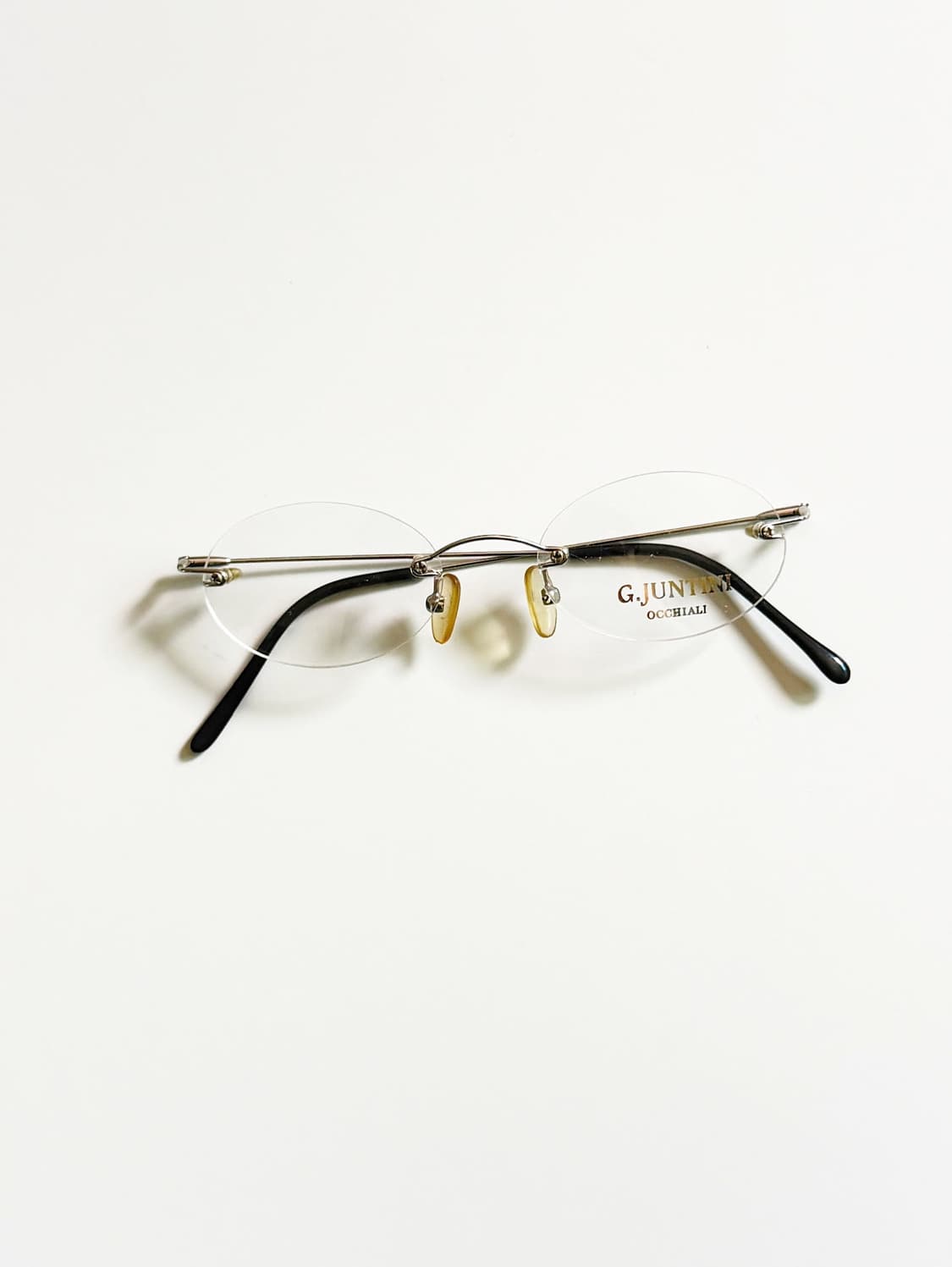 GIOVANNI JUNTINI 다크실버 무테 오벌 메탈 빈티지 안경 상품이미지1