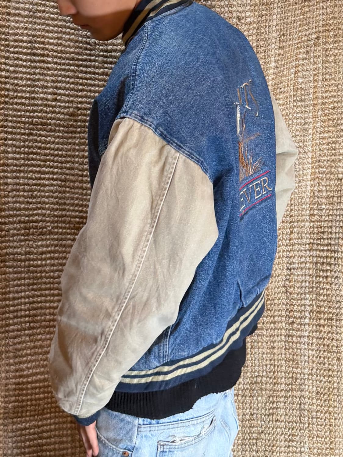 빈티지 데님 바시티 상품이미지2