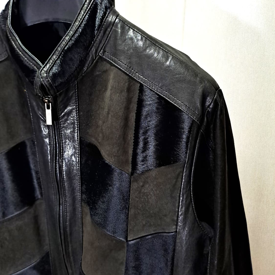 (택포) 양가죽 패치워크 자켓 95 B449 상품이미지3