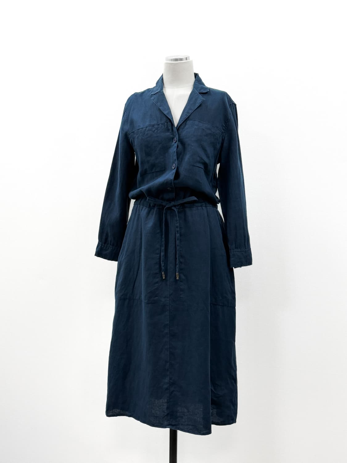 도나카란 뉴욕 네이비 스트링 셔츠 원피스 상품이미지1