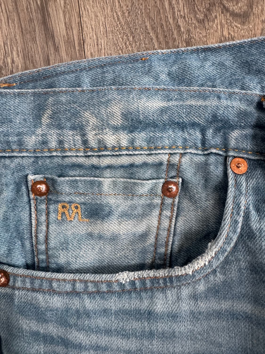 32/32 더블알엘 빈티지5포켓 플레인필드 워싱 데님 상품이미지2