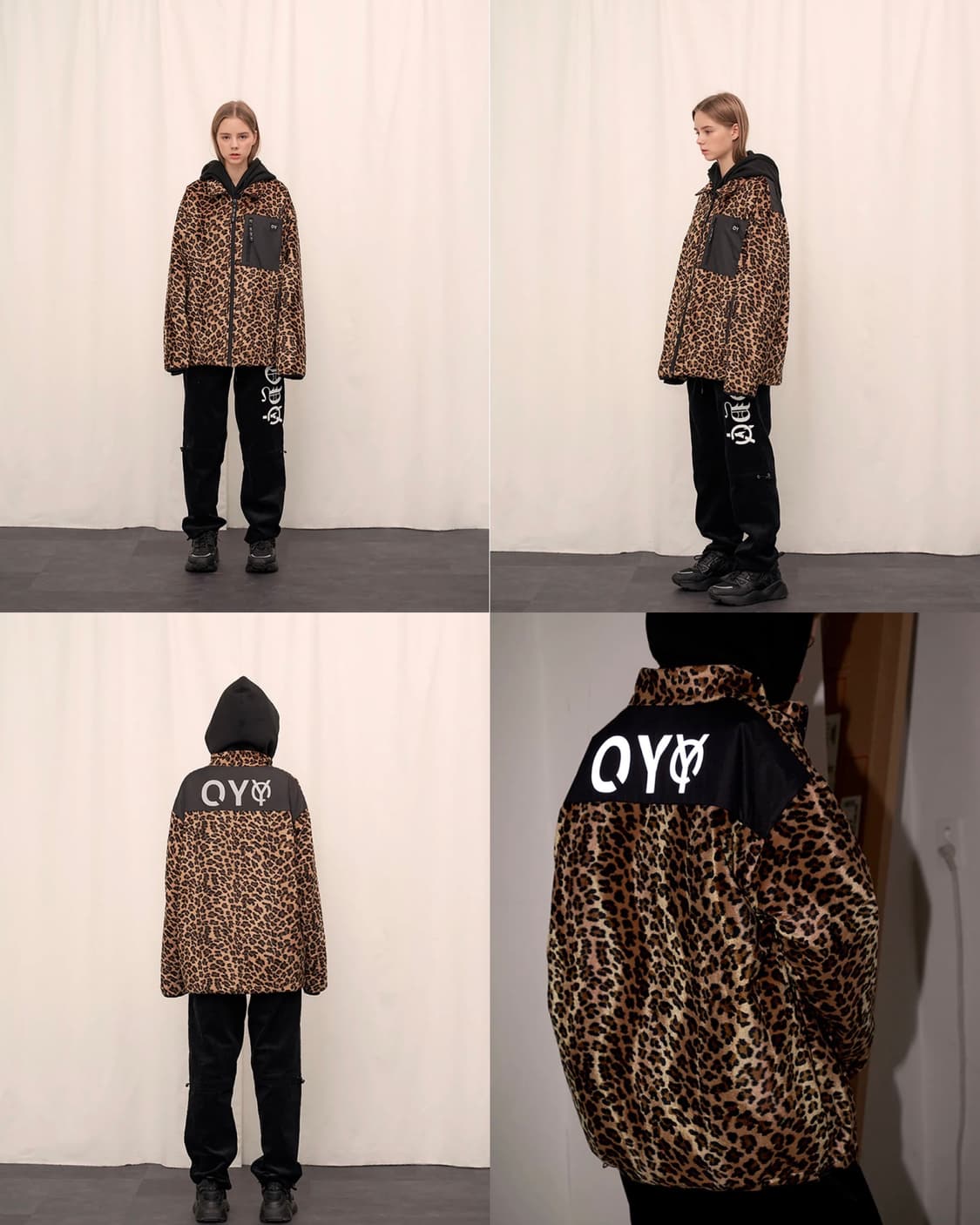 OY 오와이 레오파드 호피 플리스 후리스 자켓 상품이미지5