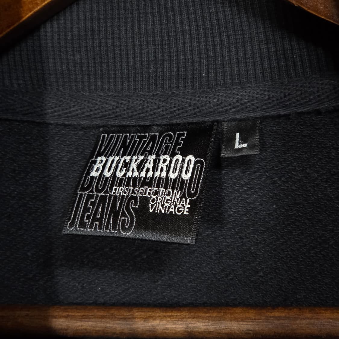 버커루 Y2K 펑크 자수 블랙 코튼 집업 상품이미지9