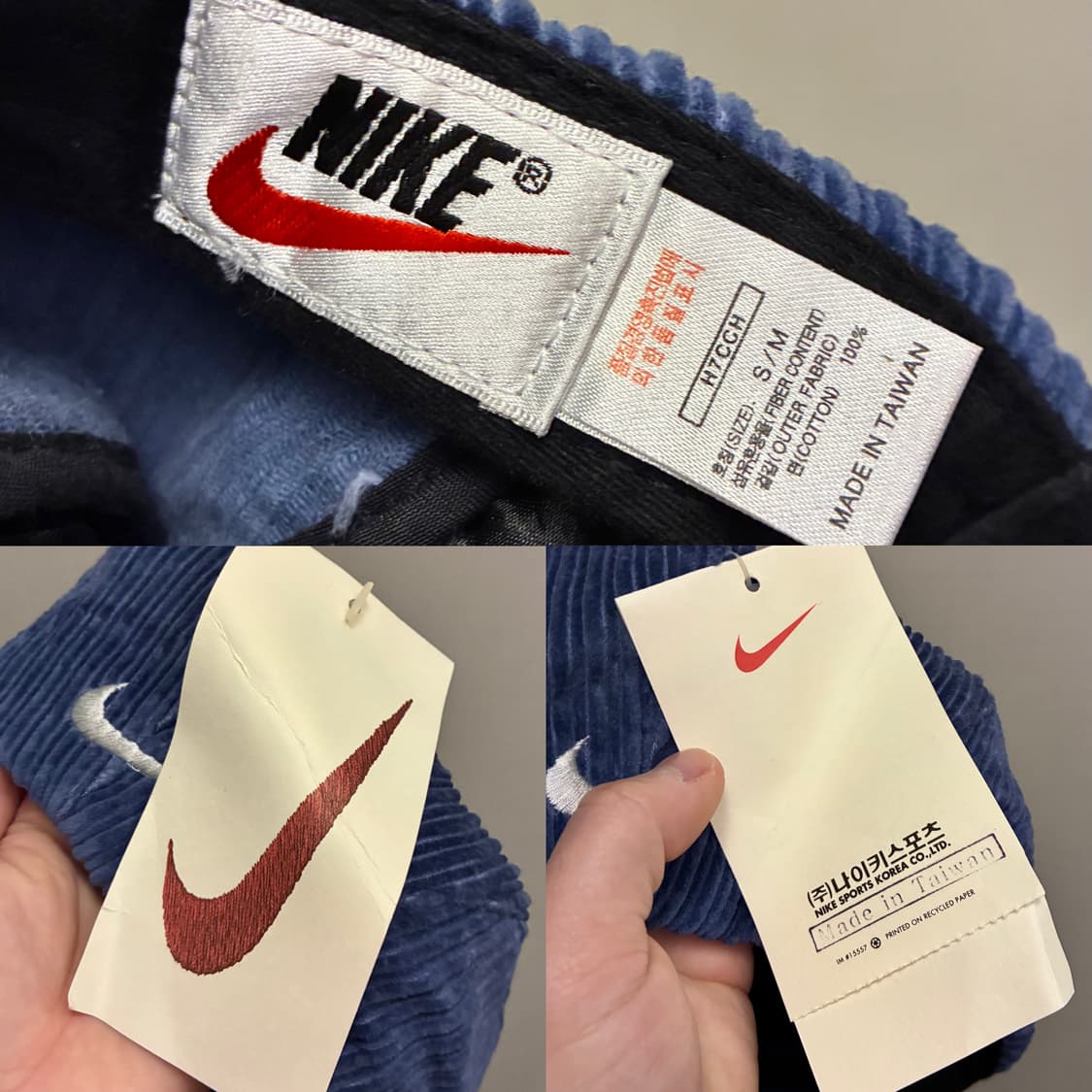 (데드스탁)90s NIKE 나이키 빈티지 코듀로이 헌팅캡 베레모  90s 상품이미지9