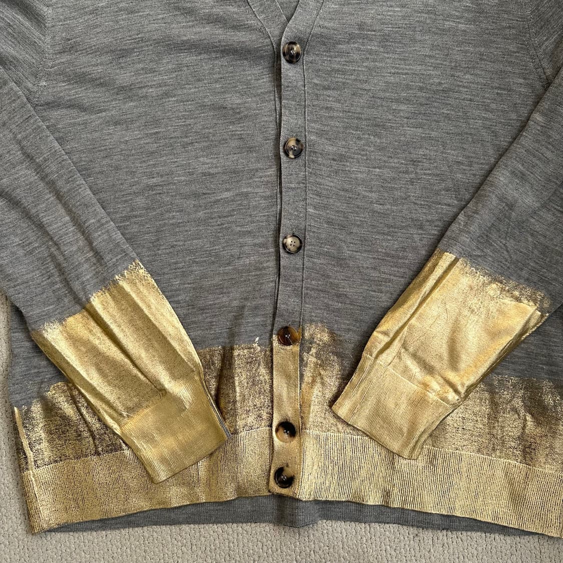 로에베 (Loewe) 골드 디테일 울 가디건 상품이미지6