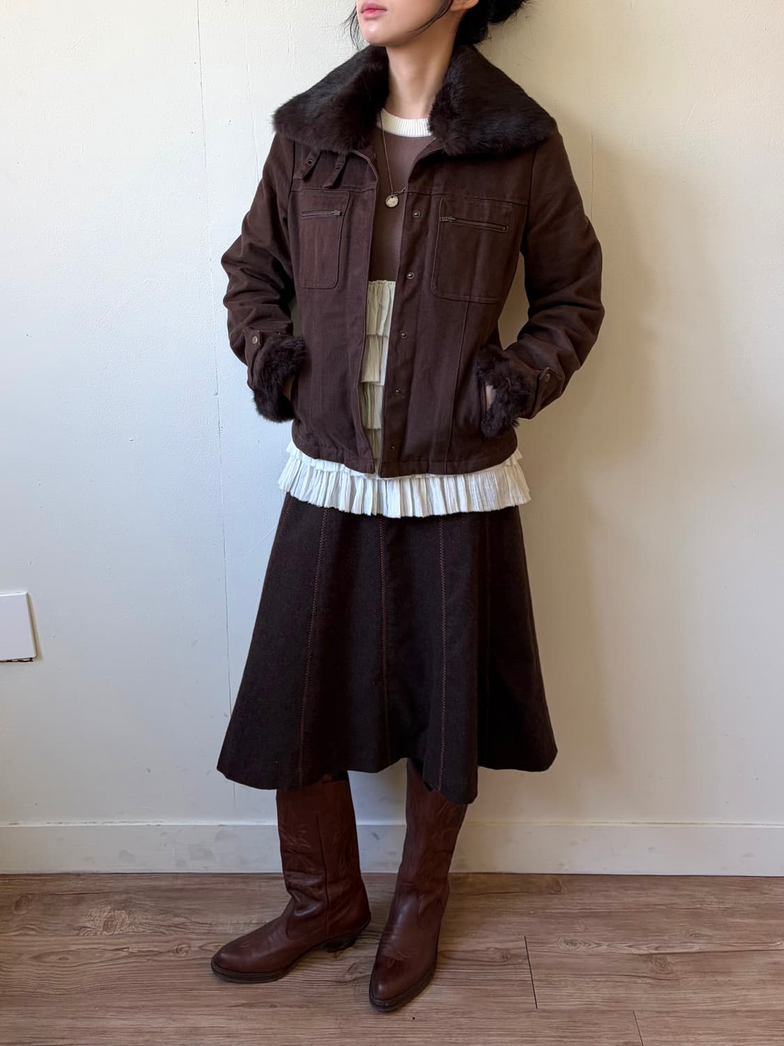 Astion Blue 코코아 퍼 자켓 상품이미지6