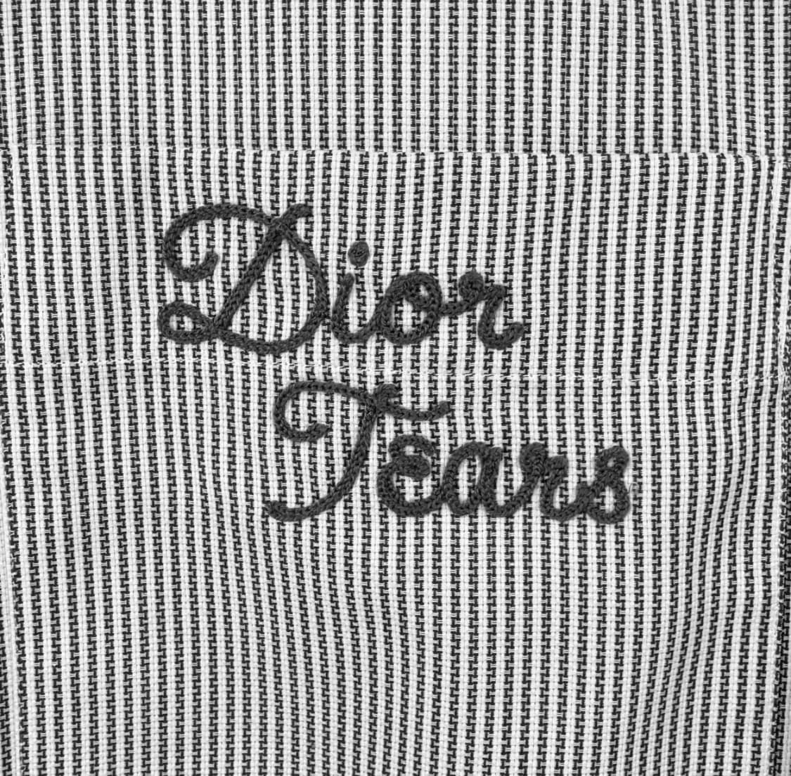 [39] 디올 x 데님 티어스 남성 코튼 스트라이프 옥스포드 셔츠 그레이 상품이미지6