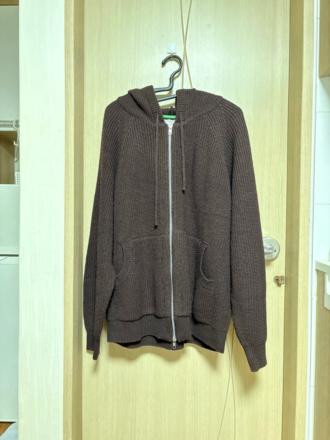 애프터프레이 후디 집업 니트 브라운 상품이미지1