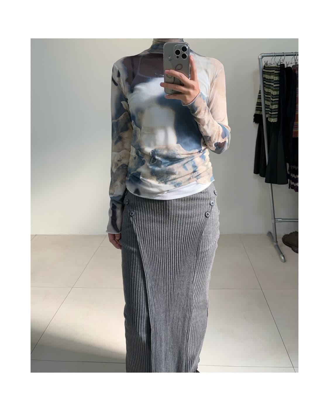 GRL 시스루 티셔츠 상품이미지4