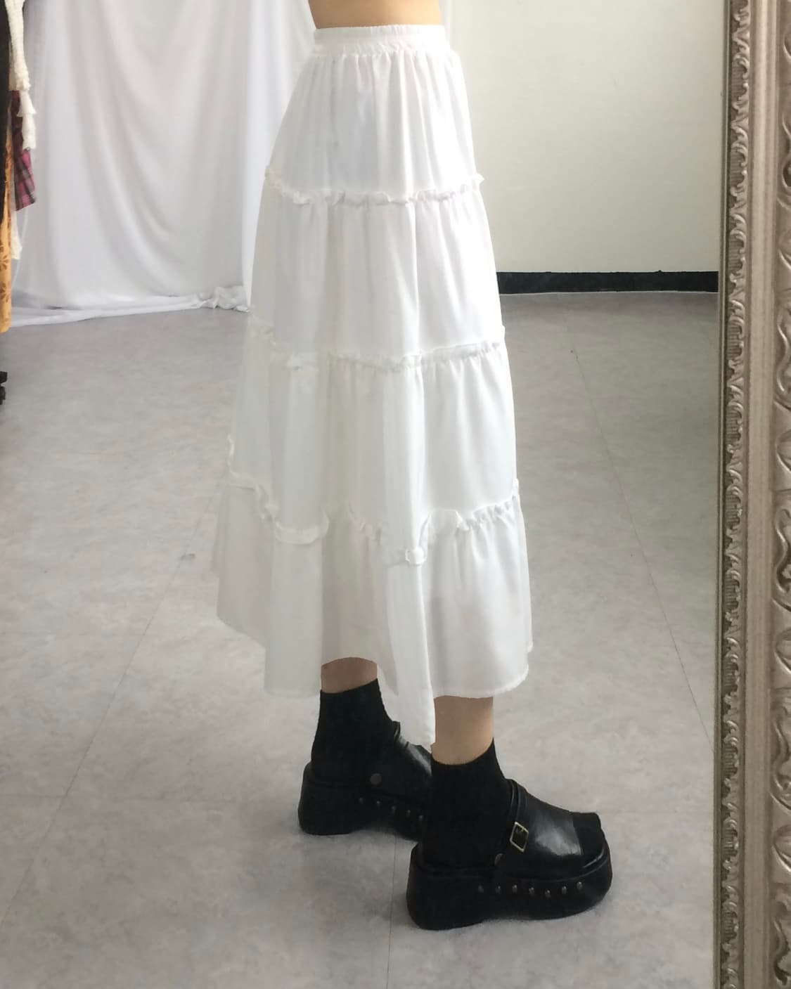 White long skirt 상품이미지6