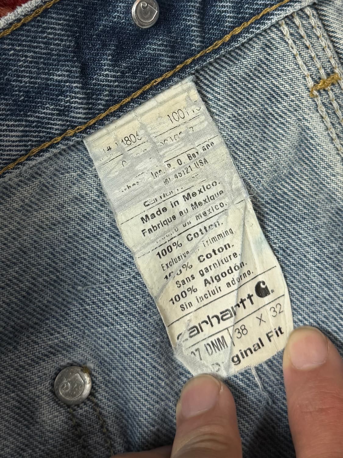 OG 칼하트 데님 더블니 칼하트 워크팬츠 썩블니 상품이미지9