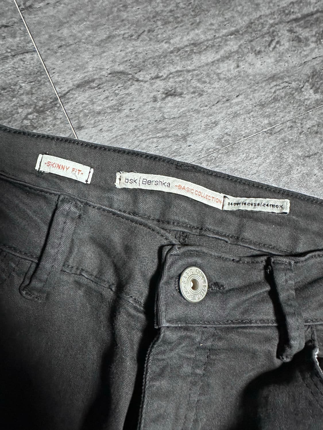 버쉬카 베이직 블랙 스키니진 (24~25사이즈) 상품이미지2