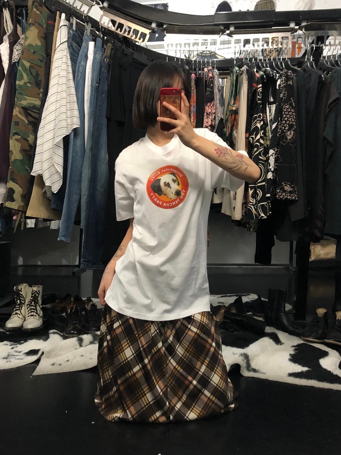 강아지 프린팅 반팔 상품이미지1