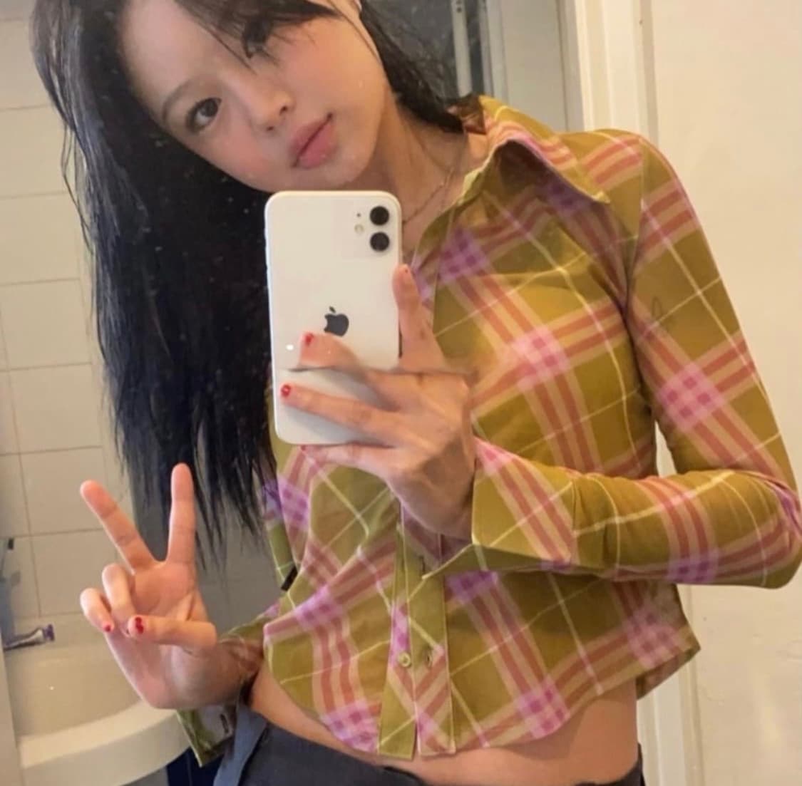 [현재 단종] 와이낫어스whynotus 매쉬 체크 셔츠 상품이미지1