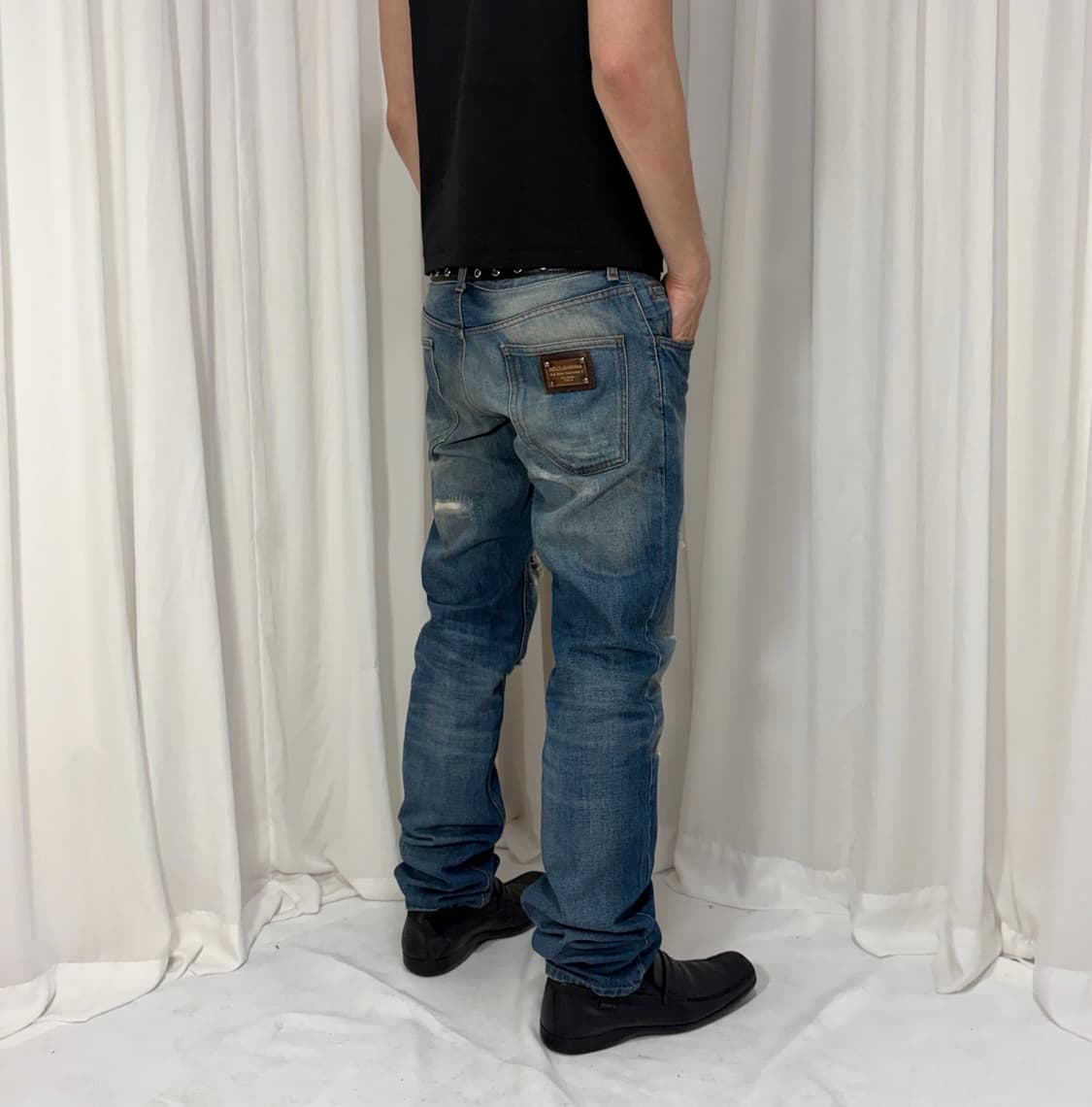 00s 돌체앤가바나 16골드 메탈 플레이트 디스트로이드 진 상품이미지1