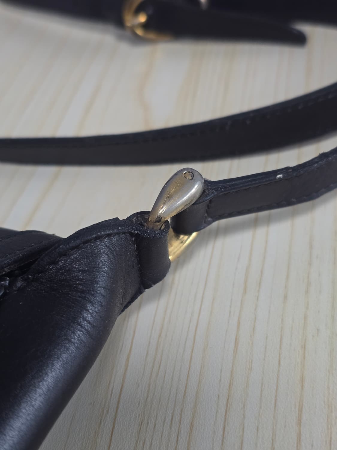 Gucci 구찌 GG 블랙 레더 빈티지 숄더백 상품이미지6