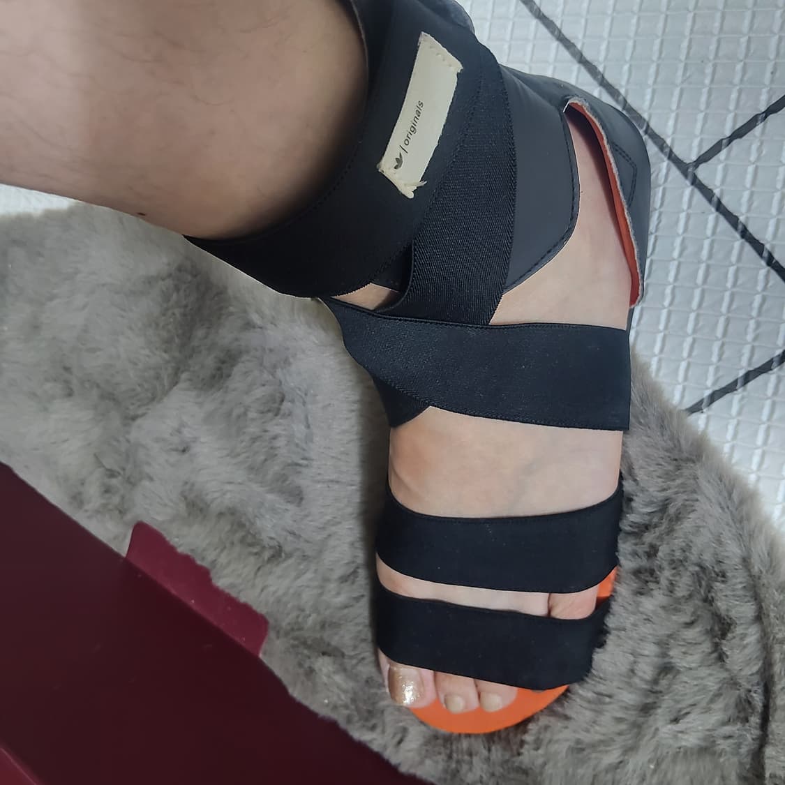 아디다스 메소아 글래디에이터 샌들 흑빨 240 상품이미지9
