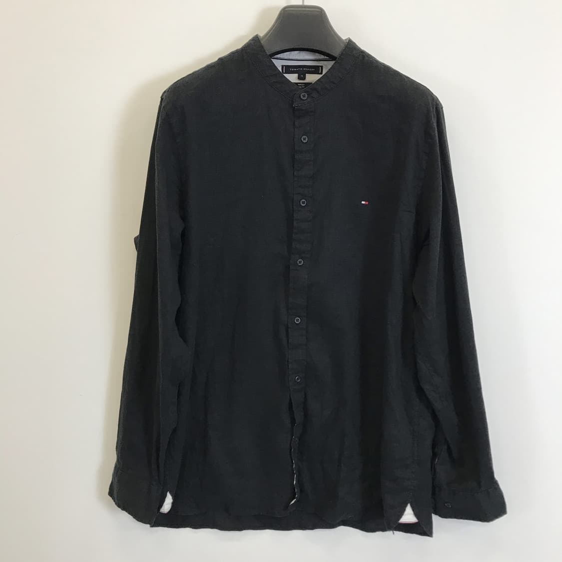 타미힐피거 헨리넥 린넨셔츠 블랙 [XL] 상품이미지1