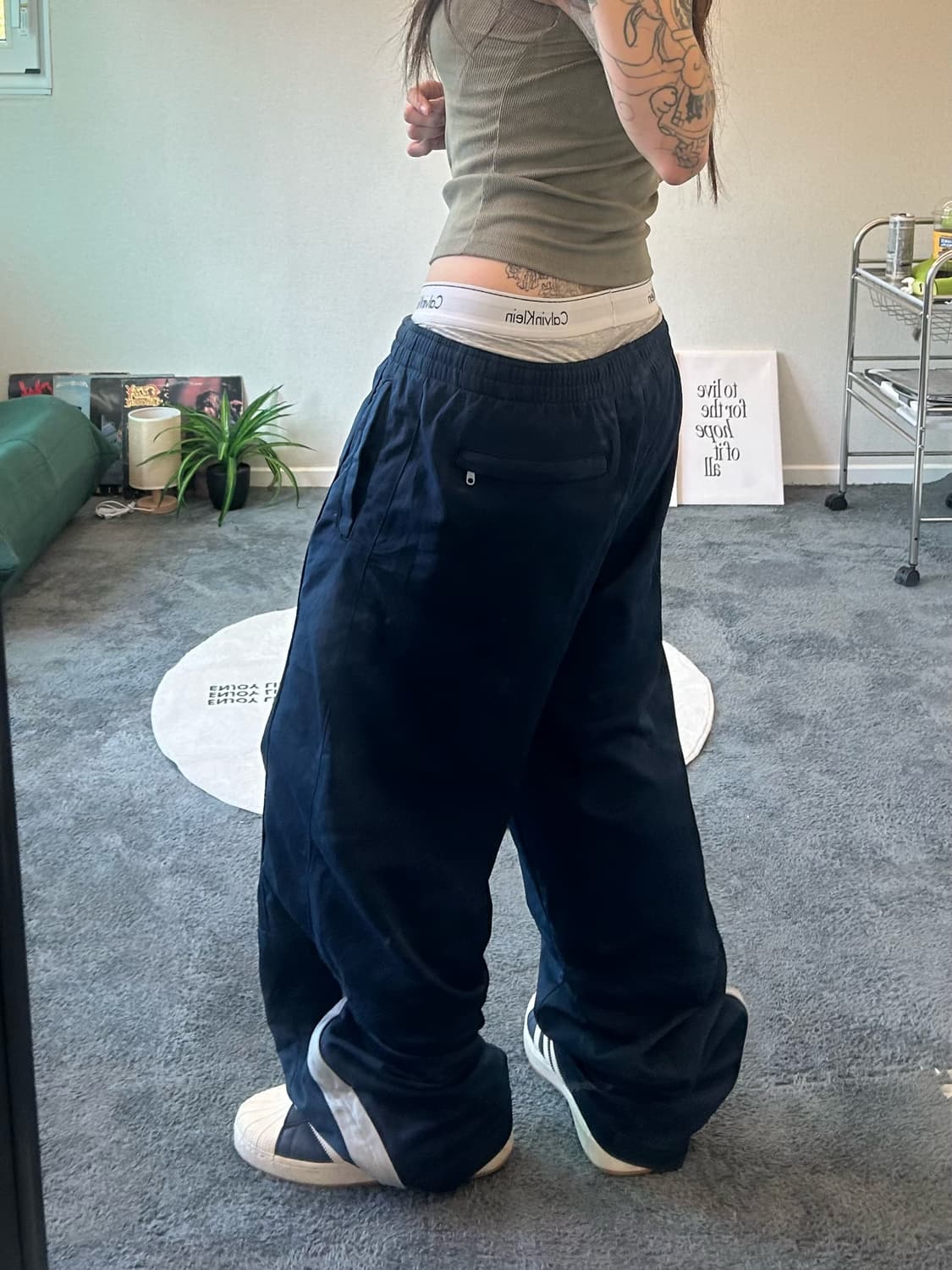 90s NIKE 네이비 져지 트랙팬츠 상품이미지3