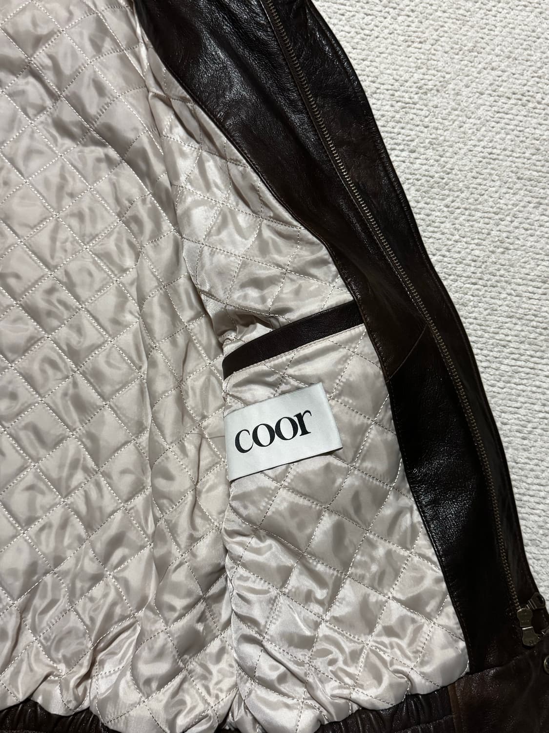 coor 쿠어 베지터블 레더 A-2 자켓 L 상품이미지6