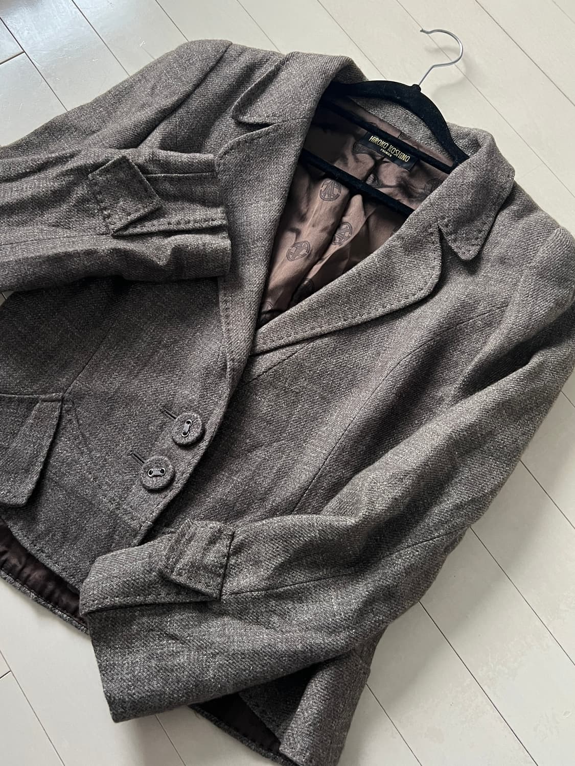 Hiroko Koshino 히로코코시노 wool jacket 울 자켓 상품이미지4