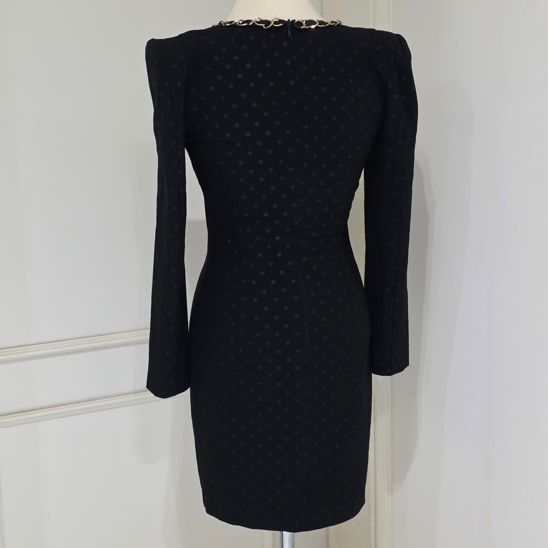 Gemini&Joo 뉴욕미국빈티지) 블랙 도트 고급 레이스 세미원피스 상품이미지3