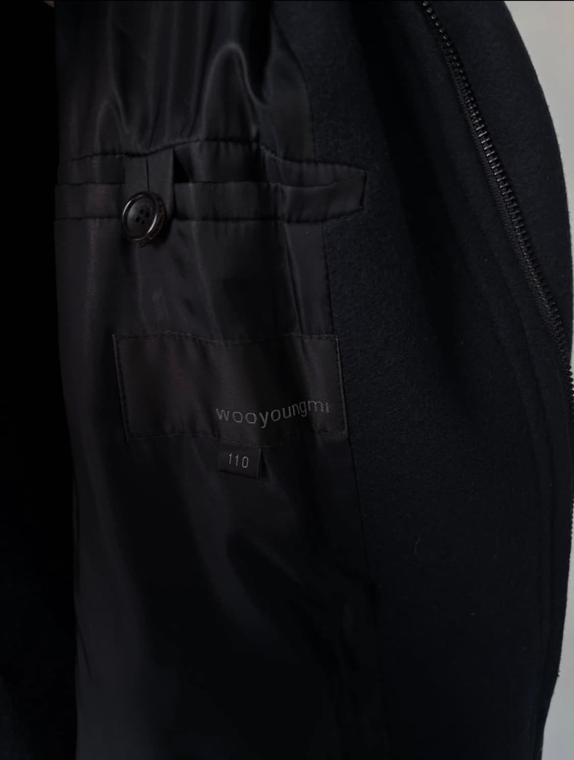 우영미 캐시미어 도킹 하이넥 코트 상품이미지5