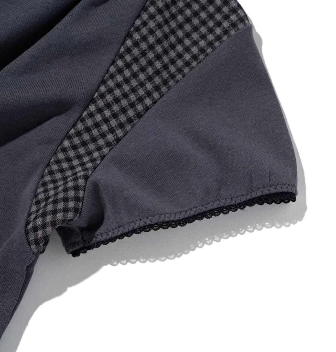 미스치프 cowl check block top charcoal 상품이미지3