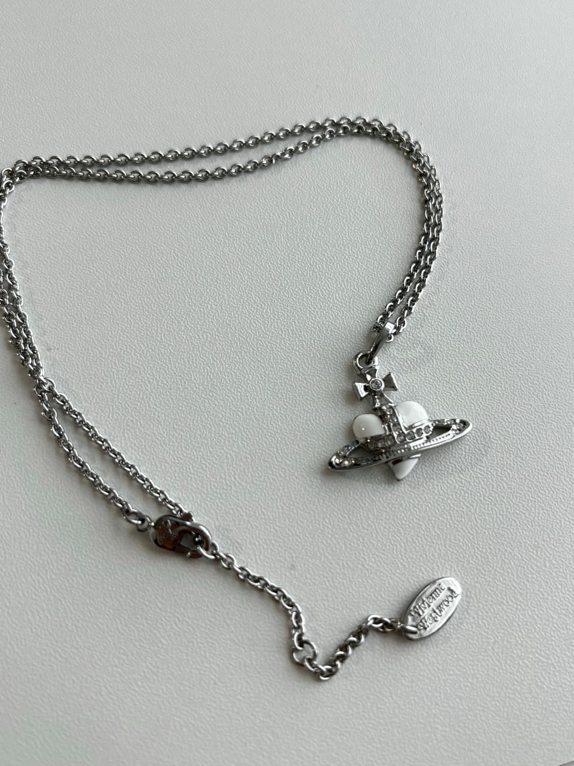 비비안웨스트우드 목걸이 디아망떼 펜던트 화이트 빈티지 상품이미지1