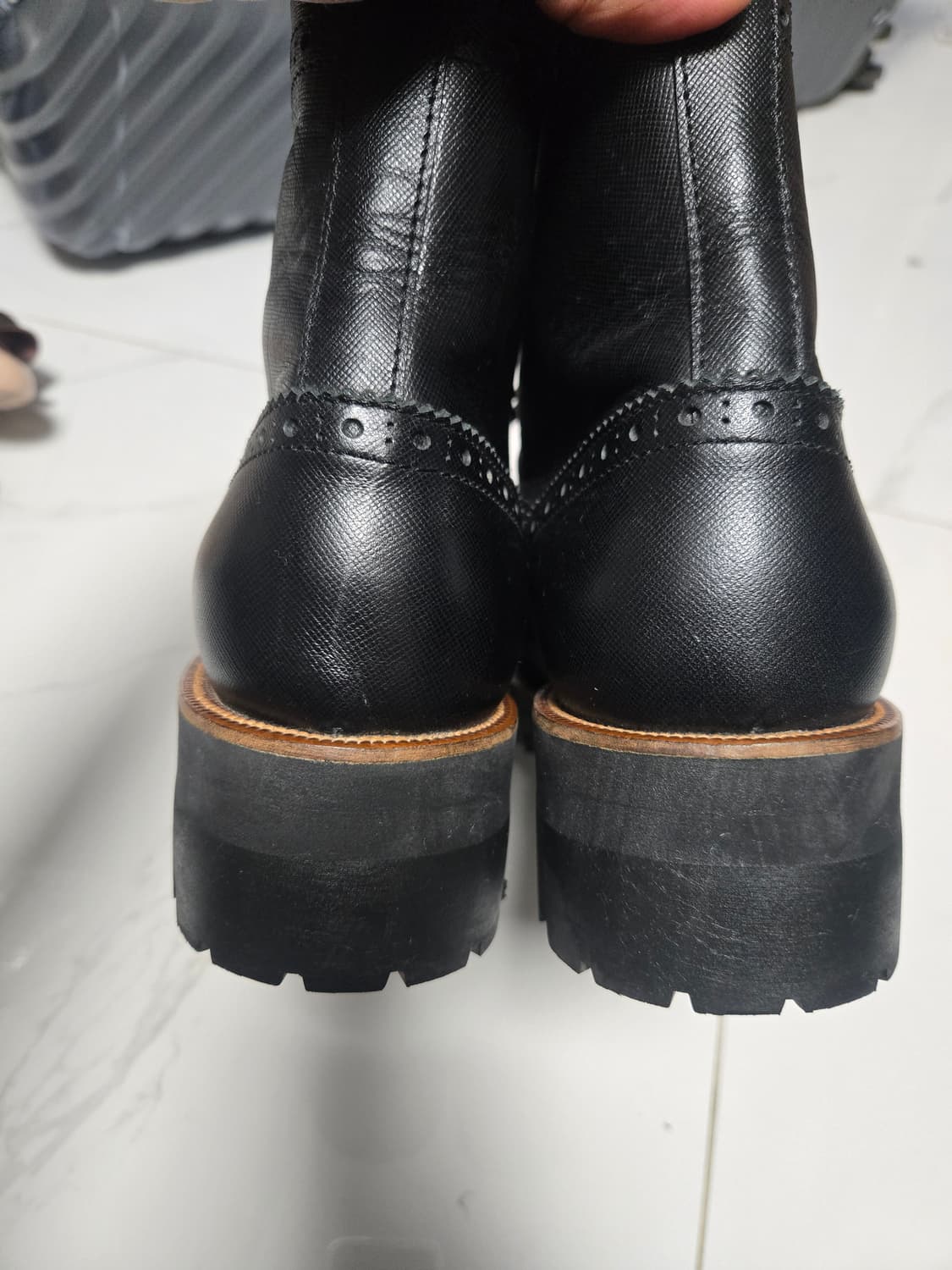 Dsquared2 블랙 레이스업 고무 밑창 부츠 265 상품이미지4