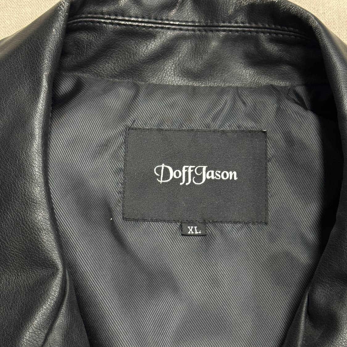도프제이슨 빈티지워싱 레더자켓 XL 상품이미지5