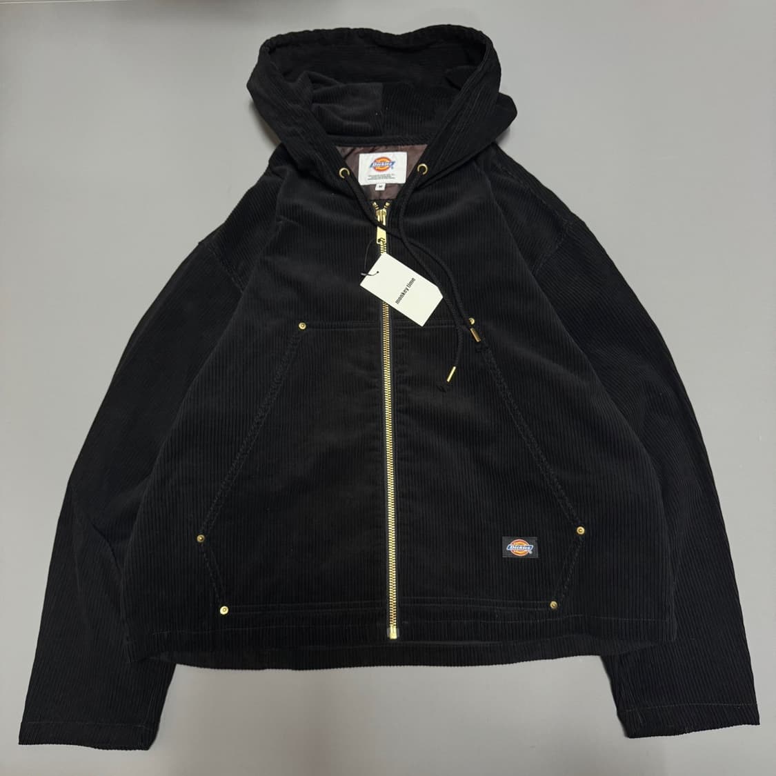 디키즈 x monkey time 19fw 블랙 코듀로이 후드 쇼트 자켓 상품이미지10
