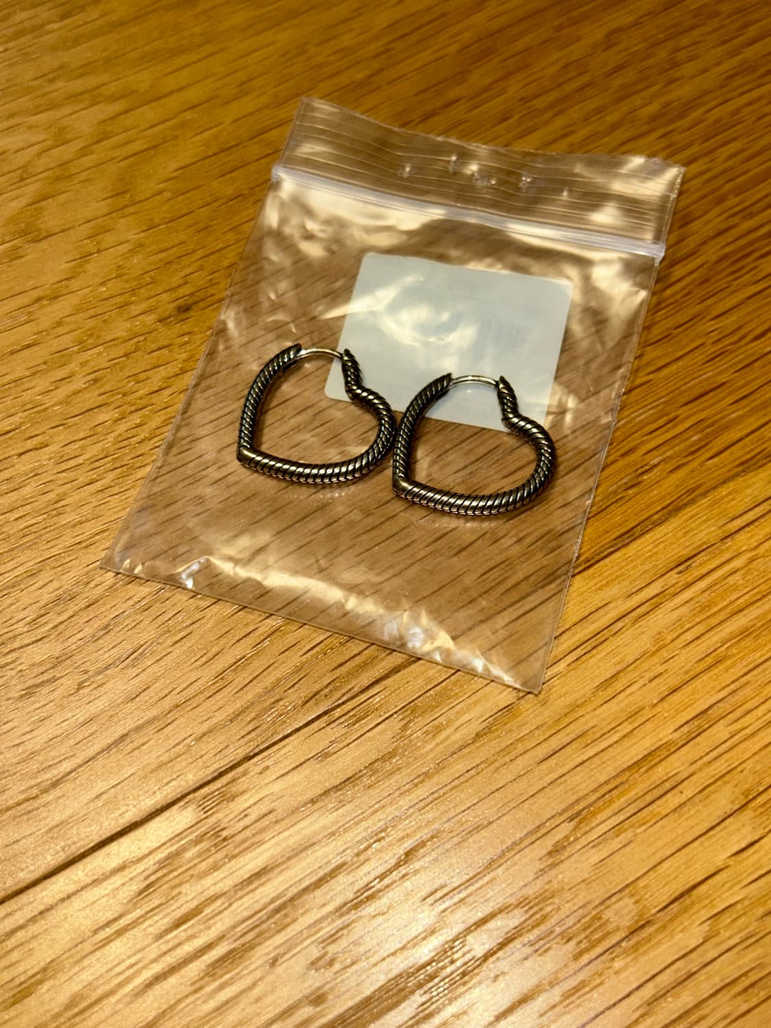 판도라 모먼트 하트 참 후프 이어링 스털링 실버 상품이미지1