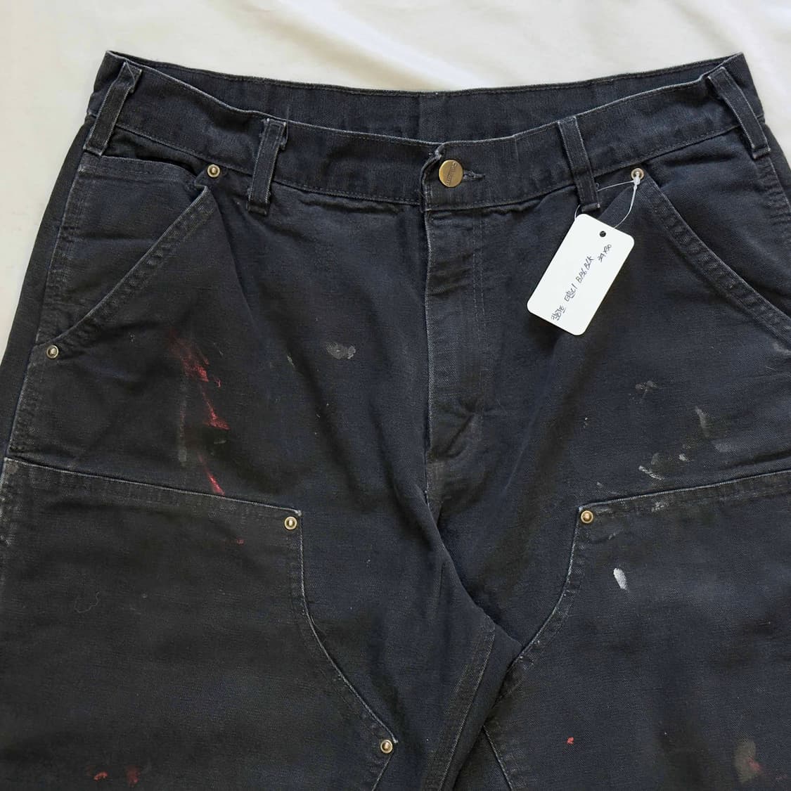 00s 칼하트 더블니 워크팬츠 B01 BLK 34X30 상품이미지2