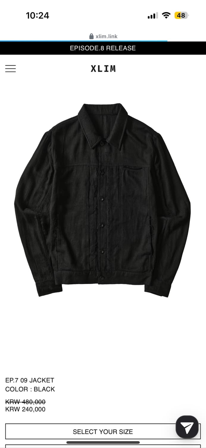 Xlim ep 7 09 jacket 구매 s 사이즈 상품이미지1
