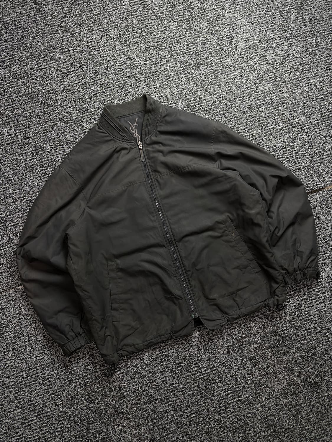 90s YSL 입생로랑 빅로고 블루종 봄버 자켓 2380 상품이미지1