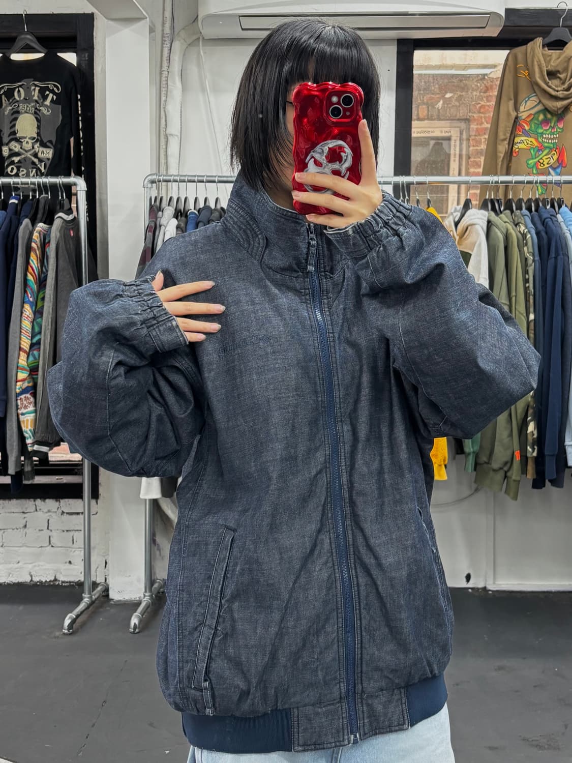 JPN 콜롬비아 데님 하이넥 점퍼 상품이미지3