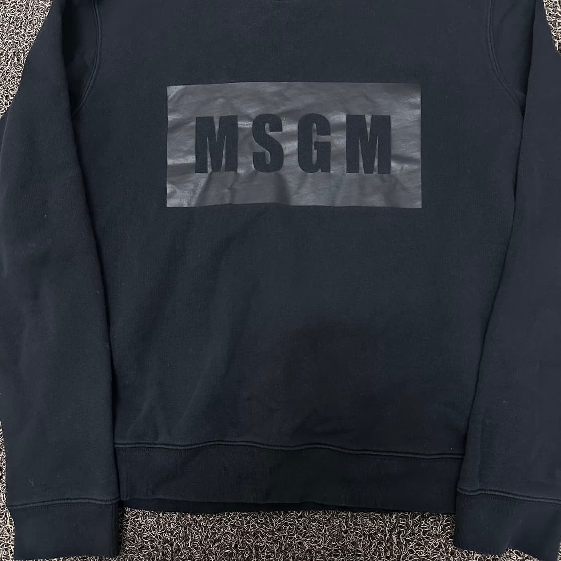 MSGM 로고 맨투맨 블랙 XL 상품이미지3