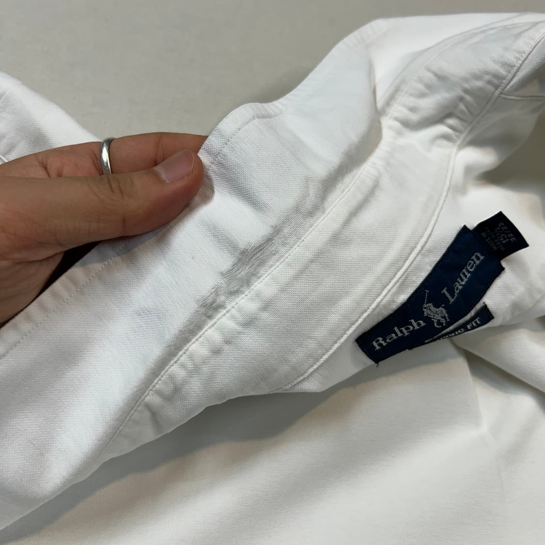 L) 폴로 랄프로렌 클래식핏 화이트 옥스포드 셔츠 W22 상품이미지9