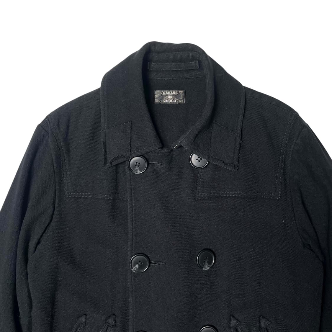 Zucca 컷 오프 디테일 울 블렌드 코트 상품이미지3