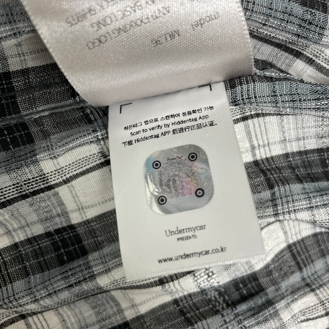 언더마이카 체크 셔츠 블루 블랙(2사이즈) 상품이미지7