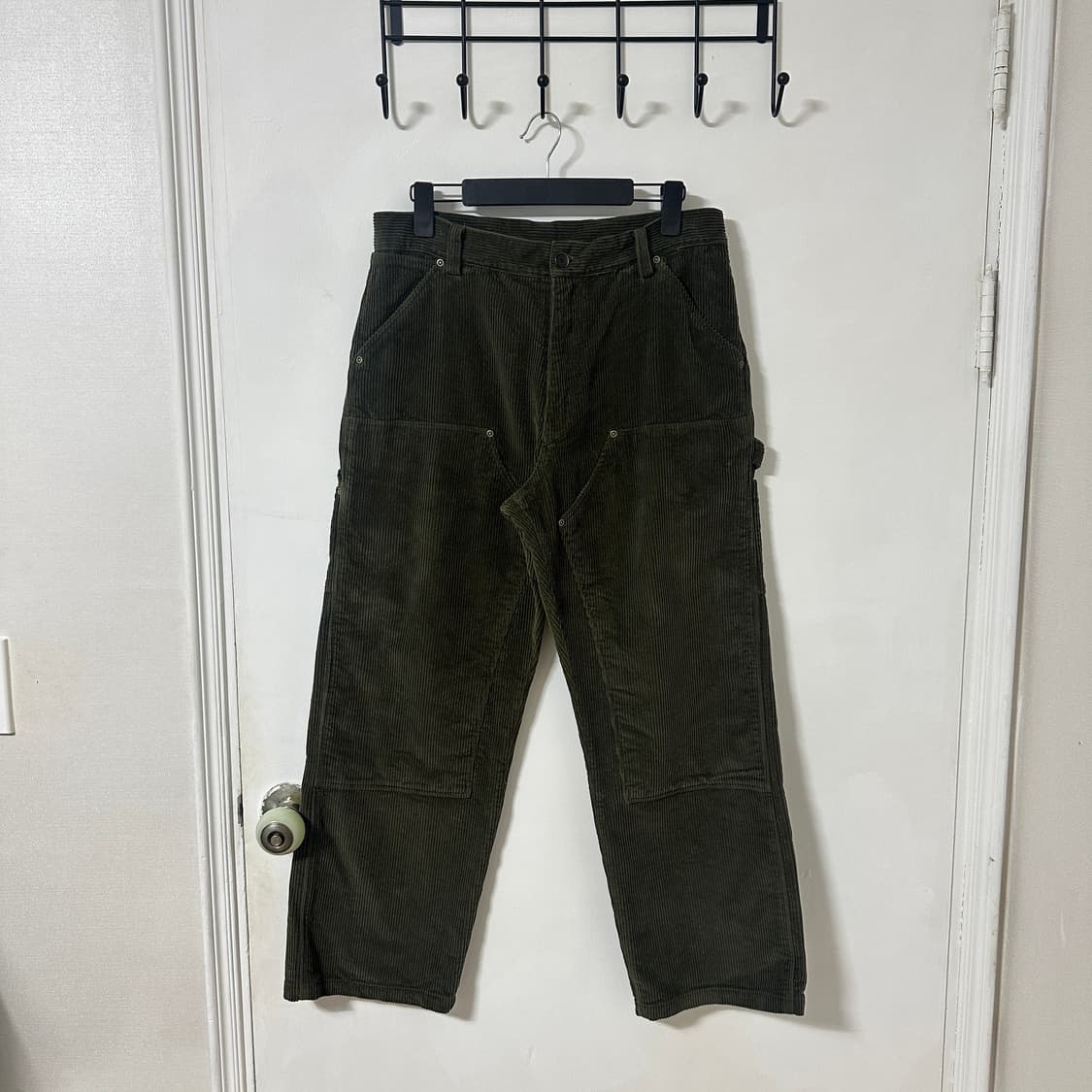 3(30-32) 다레니모 더블니 코듀로이 카펜터 팬츠 올리브 상품이미지1