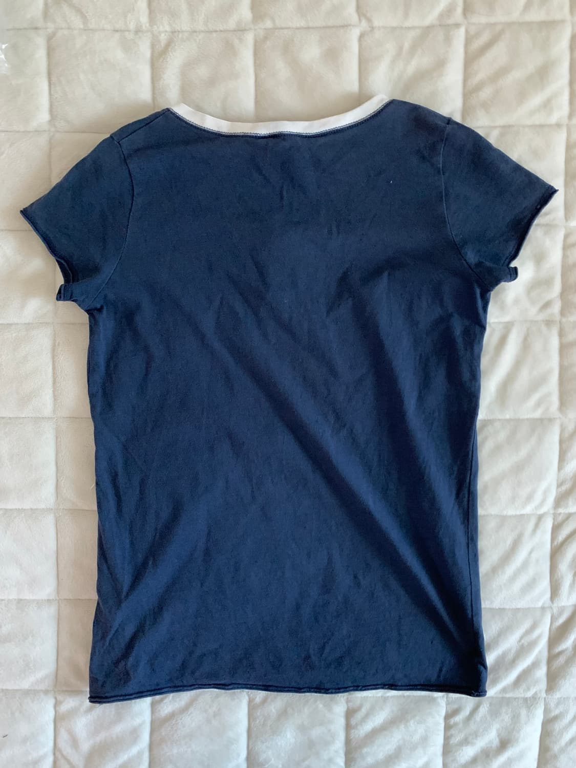 폴로 배색 헨리넥 티셔츠 상품이미지4